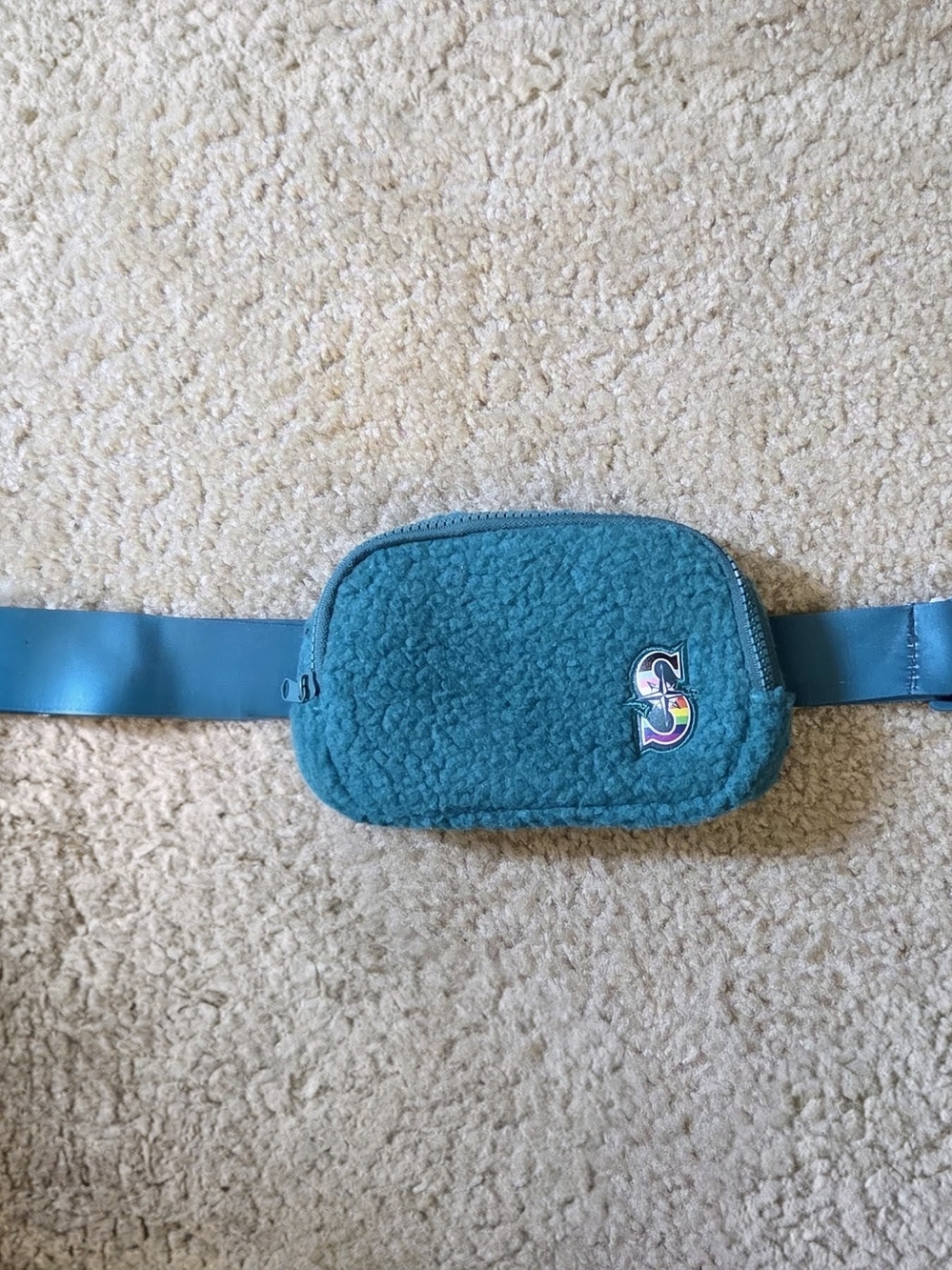 Seattle Mariners Pride Rainbow Sherpa Fanny Pack/Belt Bag